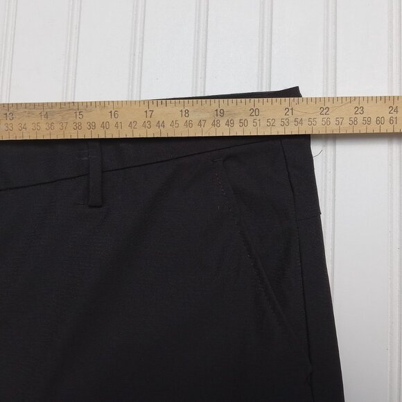 CHAPS Dress Pants Mens 42 x 32 Black Performance Flat Front Slim Fit Golf Pant - Picture 6 of 10